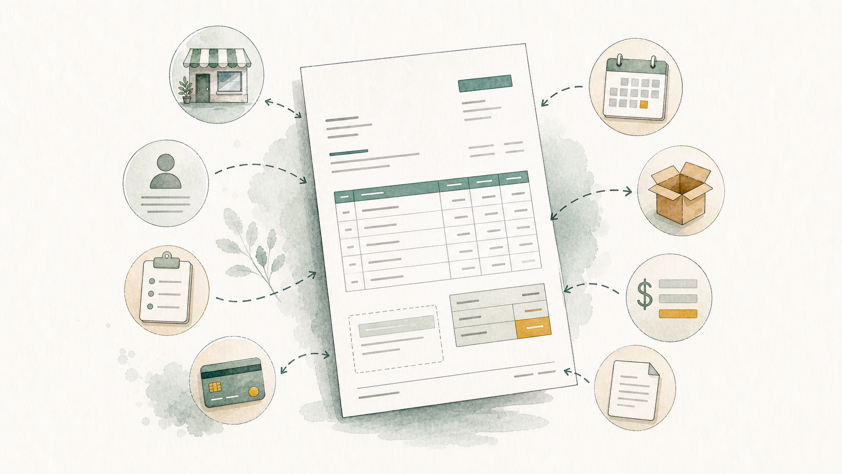 Illustrazione di una fattura professionale ben strutturata