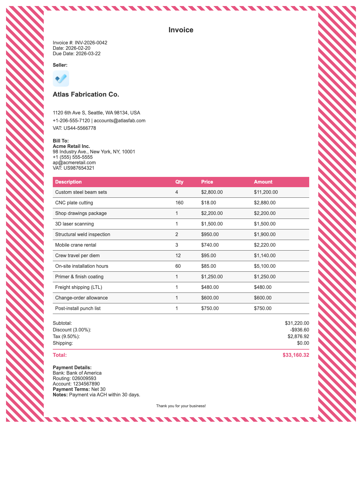 Pattern Border template preview